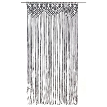 Gordijn macramé 140x240 cm katoen antraciet - AllerleiShop