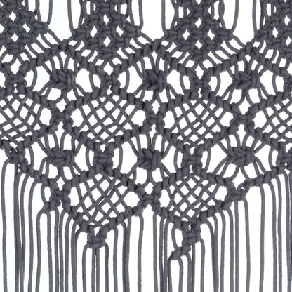 Gordijn macramé 140x240 cm katoen antraciet - AllerleiShop