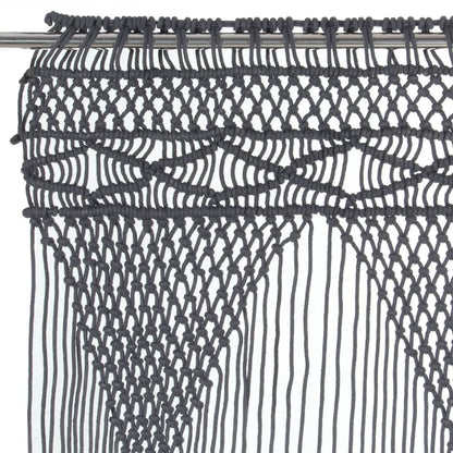 Gordijn macramé 140x240 cm katoen antraciet - AllerleiShop