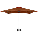 Zweefparasol met aluminium paal 250x250 cm terracottakleurig