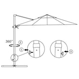 Zweefparasol met aluminium paal 250x250 cm terracottakleurig