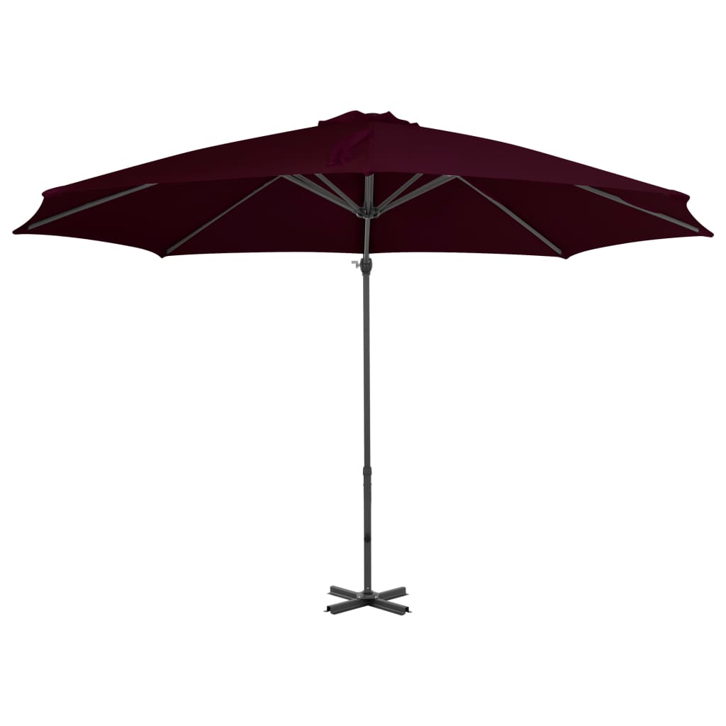 Zweefparasol met aluminium paal 300 cm rood