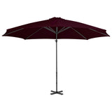 Zweefparasol met aluminium paal 300 cm rood