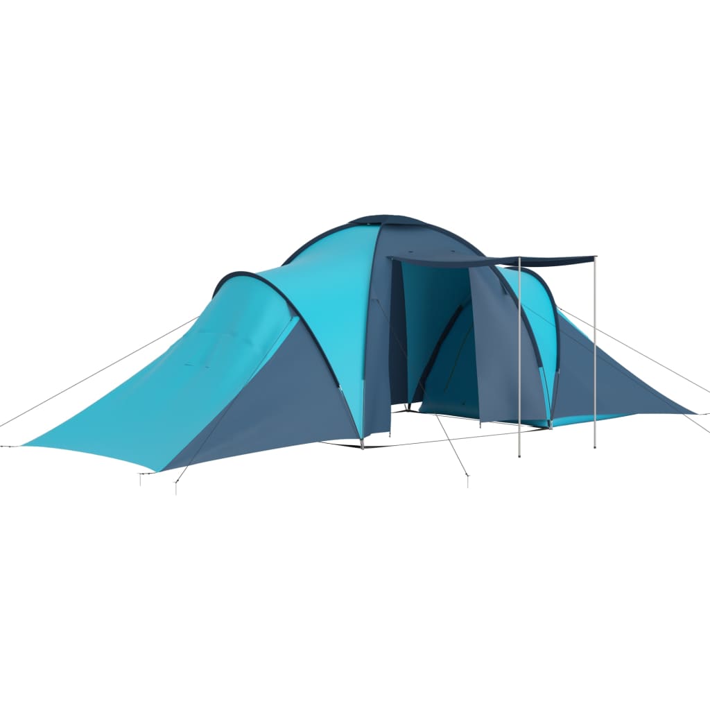 Tent 6-persoons blauw en lichtblauw