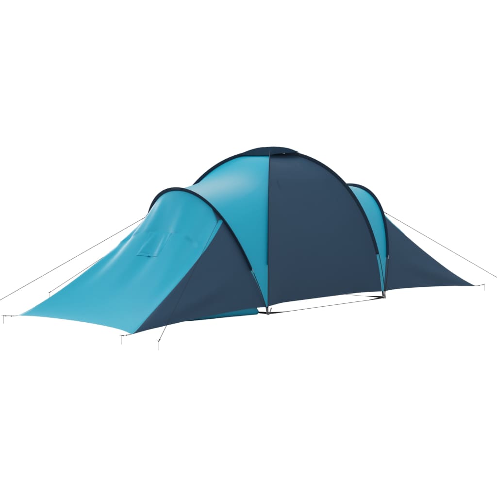 Tent 6-persoons blauw en lichtblauw