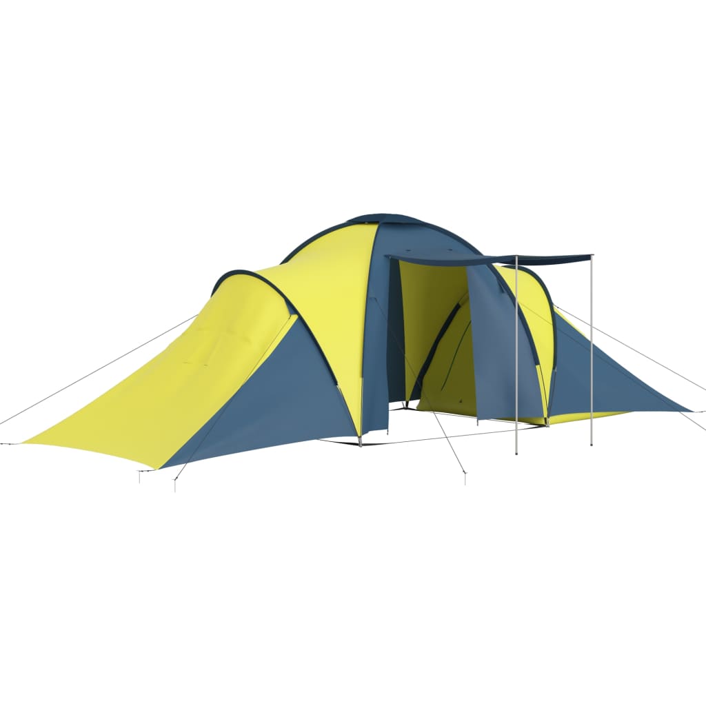 Tent 6-persoons blauw en geel - AllerleiShop