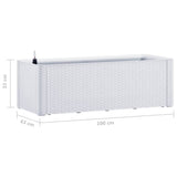 Plantenbak hoog met zelfbewateringssysteem 100x43x33 cm wit