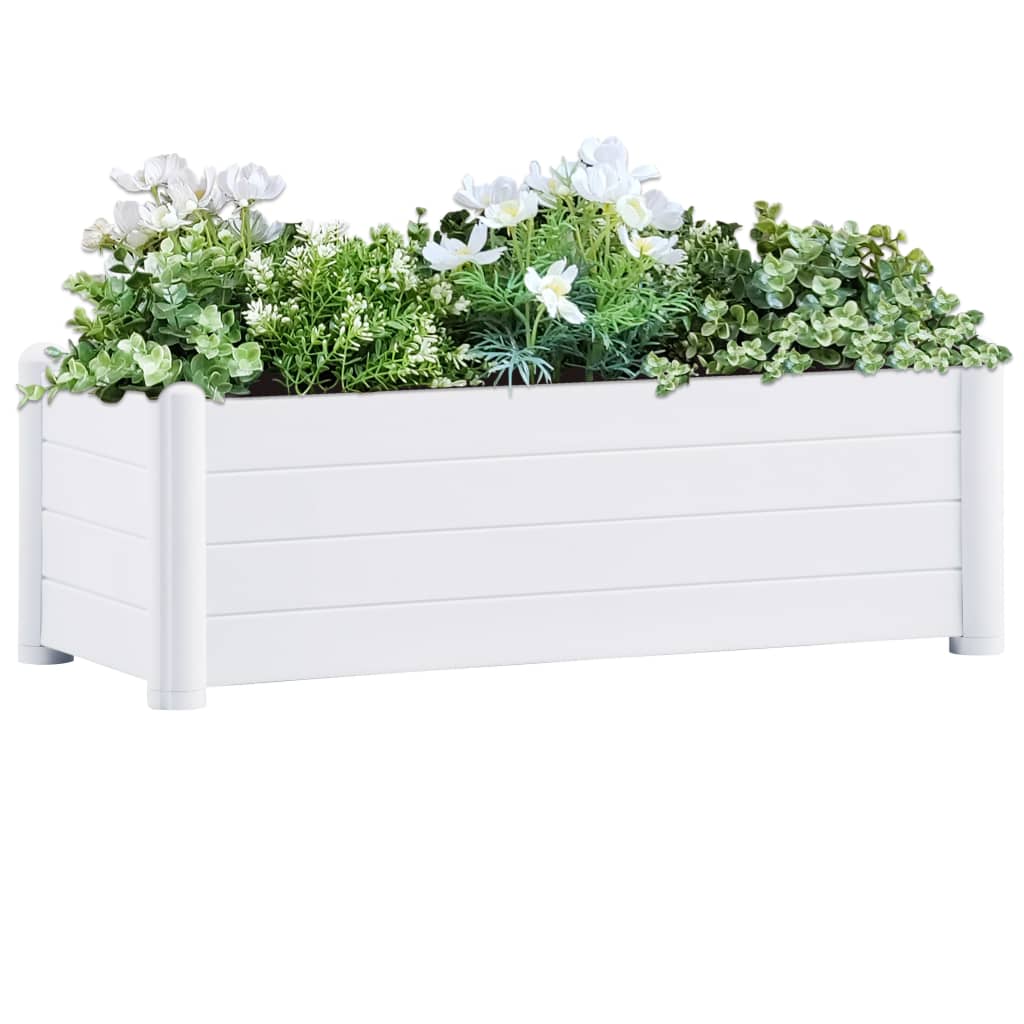 Plantenbak verhoogd 100x43x35 cm PP wit