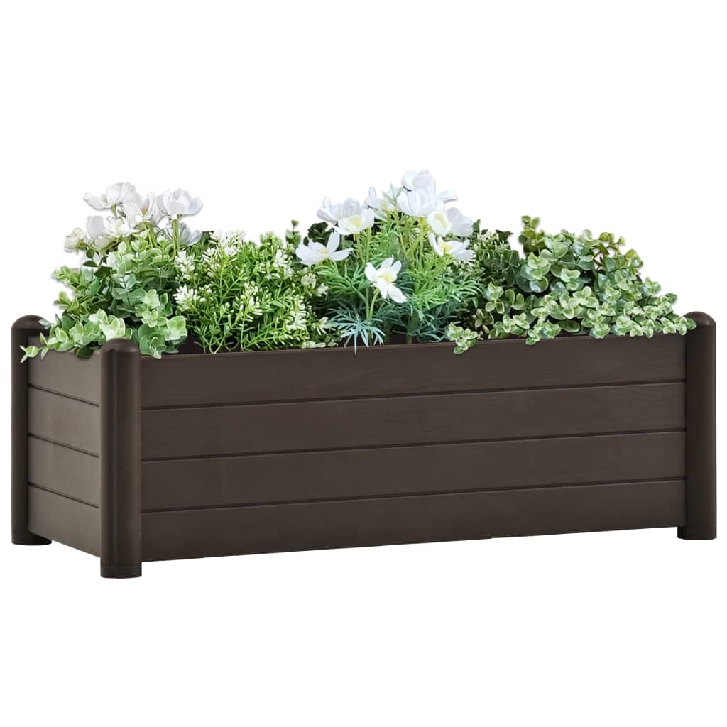 Plantenbak verhoogd 100x43x35 cm PP mokka