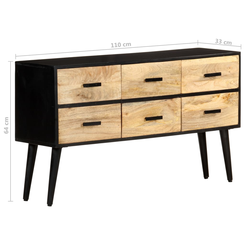 Dressoir 110x33x64 cm massief mangohout - AllerleiShop