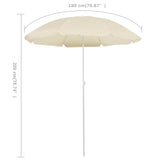 Parasol met stalen paal 180 cm zandkleurig