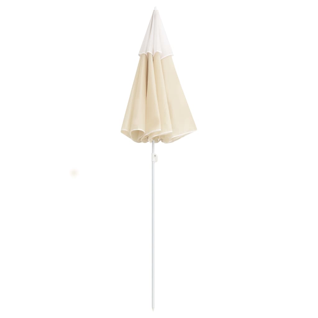 Parasol met stalen paal 180 cm zandkleurig