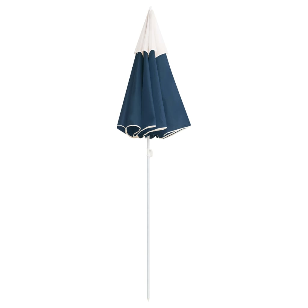 Parasol met stalen paal 180 cm blauw