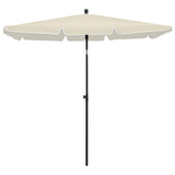 Parasol met paal 210x140 cm zandkleurig