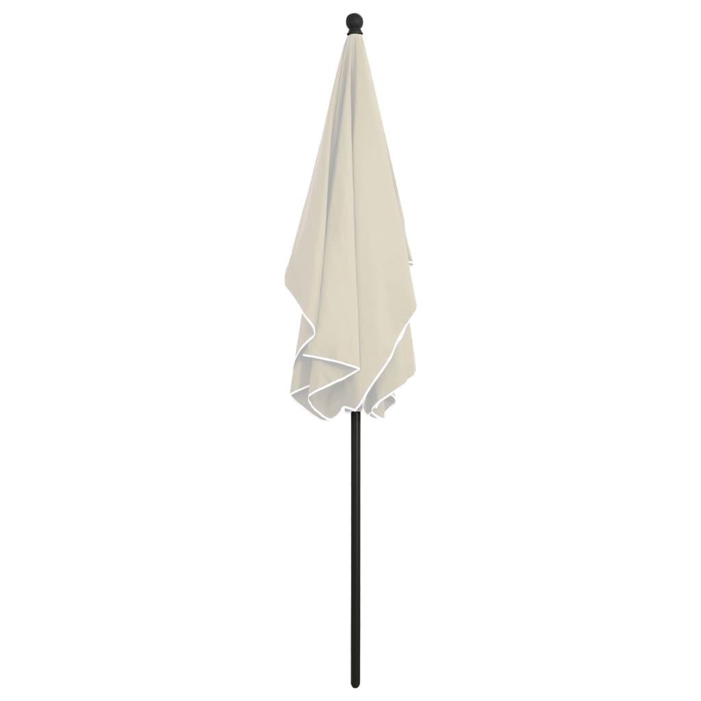 Parasol met paal 210x140 cm zandkleurig