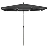 Parasol met paal 210x140 cm antracietkleurig