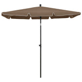 Parasol met paal 210x140 cm taupe