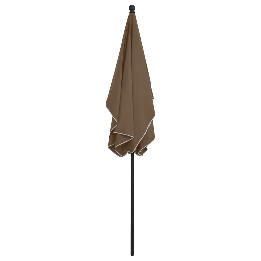 Parasol met paal 210x140 cm taupe