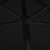 Parasol met paal 210x140 cm zwart