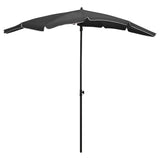 Parasol met paal 200x130 cm antracietkleurig