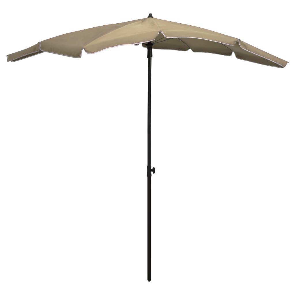 Parasol met paal 200x130 cm taupe