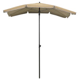 Parasol met paal 200x130 cm taupe