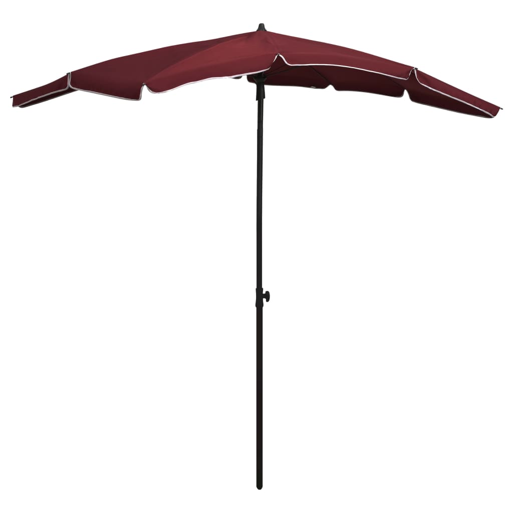 Parasol met paal 200x130 cm bordeauxrood