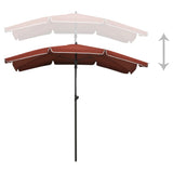 Parasol met paal 200x130 cm terracottakleurig