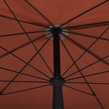 Parasol met paal 200x130 cm terracottakleurig