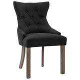 Eetkamerstoelen 4 st stof zwart - AllerleiShop