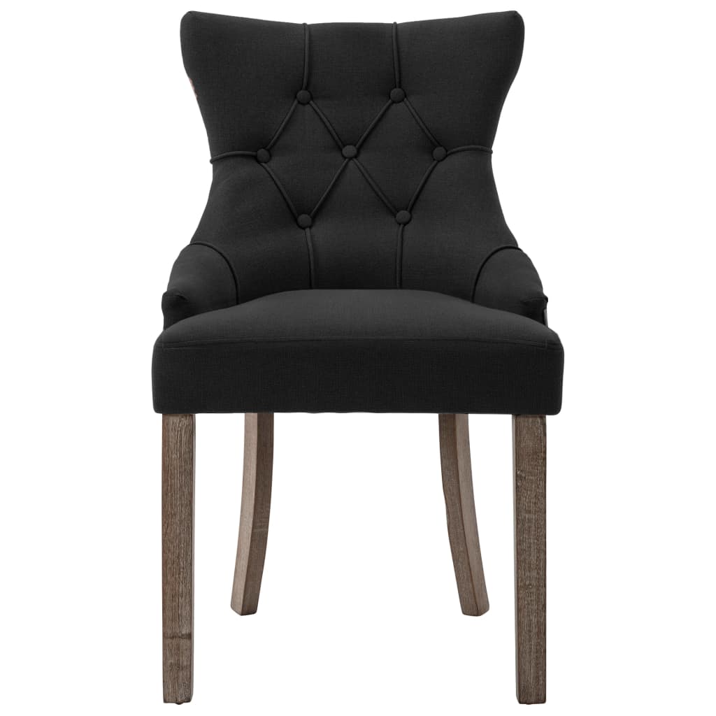 Eetkamerstoelen 4 st stof zwart - AllerleiShop