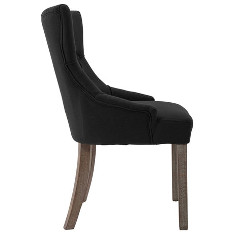 Eetkamerstoelen 4 st stof zwart - AllerleiShop