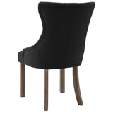 Eetkamerstoelen 4 st stof zwart - AllerleiShop