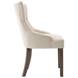 Eetkamerstoelen 4 st stof beige - AllerleiShop