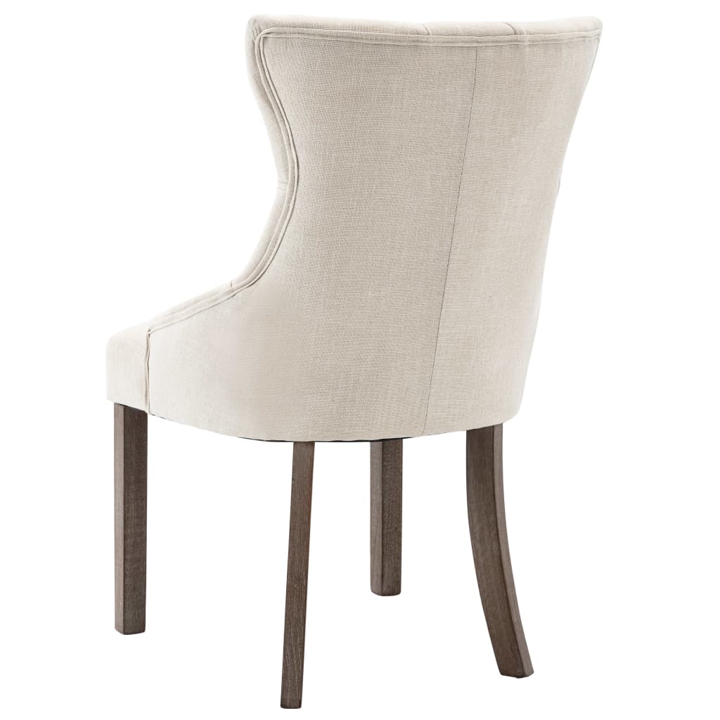 Eetkamerstoelen 4 st stof beige - AllerleiShop