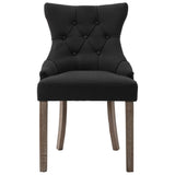 Eetkamerstoelen 6 st stof zwart - AllerleiShop