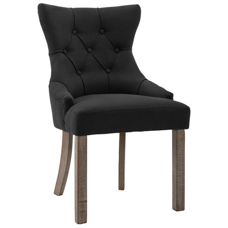 Eetkamerstoelen 6 st stof zwart - AllerleiShop