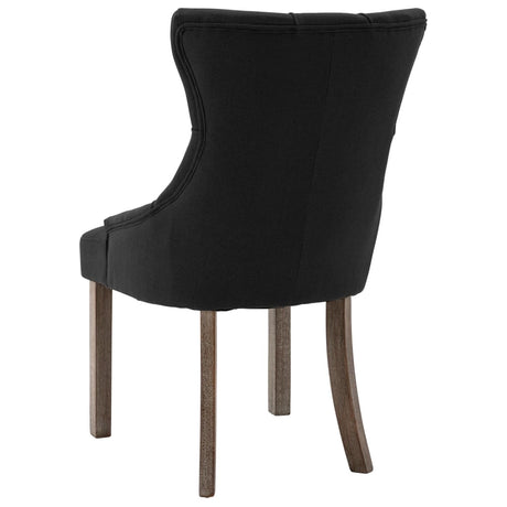 Eetkamerstoelen 6 st stof zwart - AllerleiShop