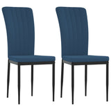 Eetkamerstoelen 2 st fluweel blauw - AllerleiShop