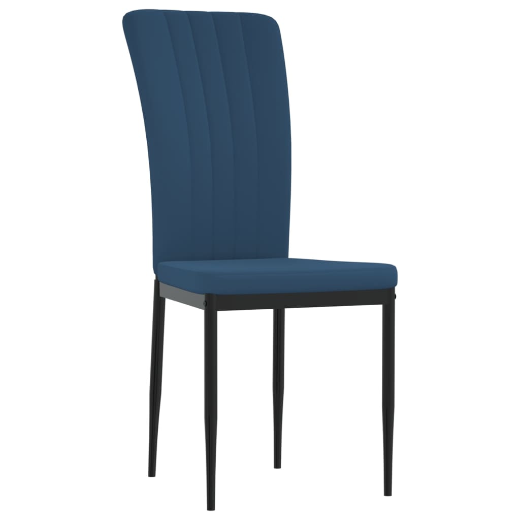 Eetkamerstoelen 2 st fluweel blauw - AllerleiShop