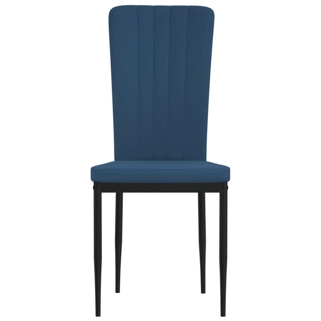 Eetkamerstoelen 2 st fluweel blauw - AllerleiShop