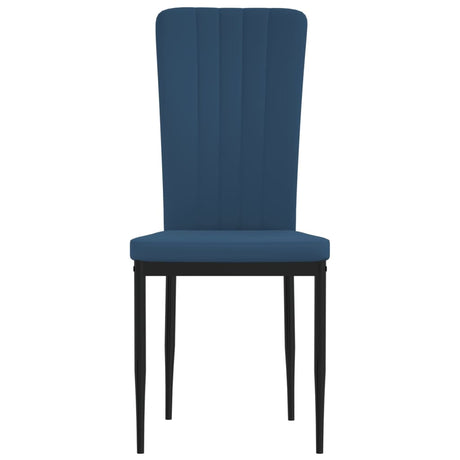 Eetkamerstoelen 2 st fluweel blauw - AllerleiShop