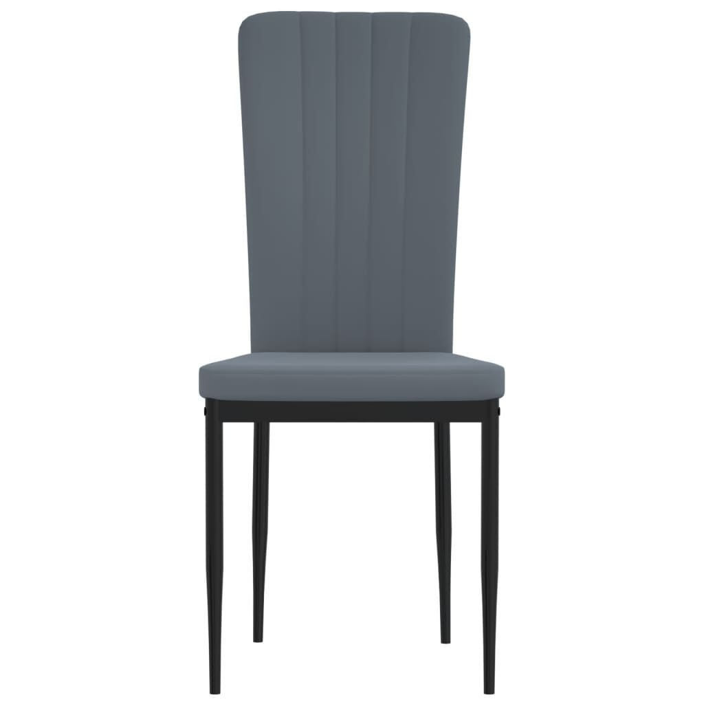 Eetkamerstoelen 2 st fluweel donkergrijs - AllerleiShop