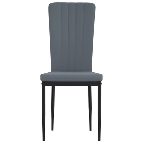 Eetkamerstoelen 2 st fluweel donkergrijs - AllerleiShop