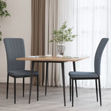 Eetkamerstoelen 2 st fluweel donkergrijs - AllerleiShop