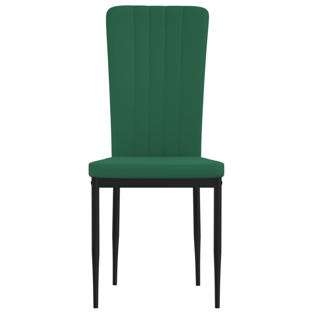 Eetkamerstoelen 2 st fluweel donkergroen - AllerleiShop