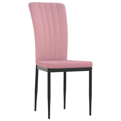 Eetkamerstoelen 2 st fluweel roze - AllerleiShop