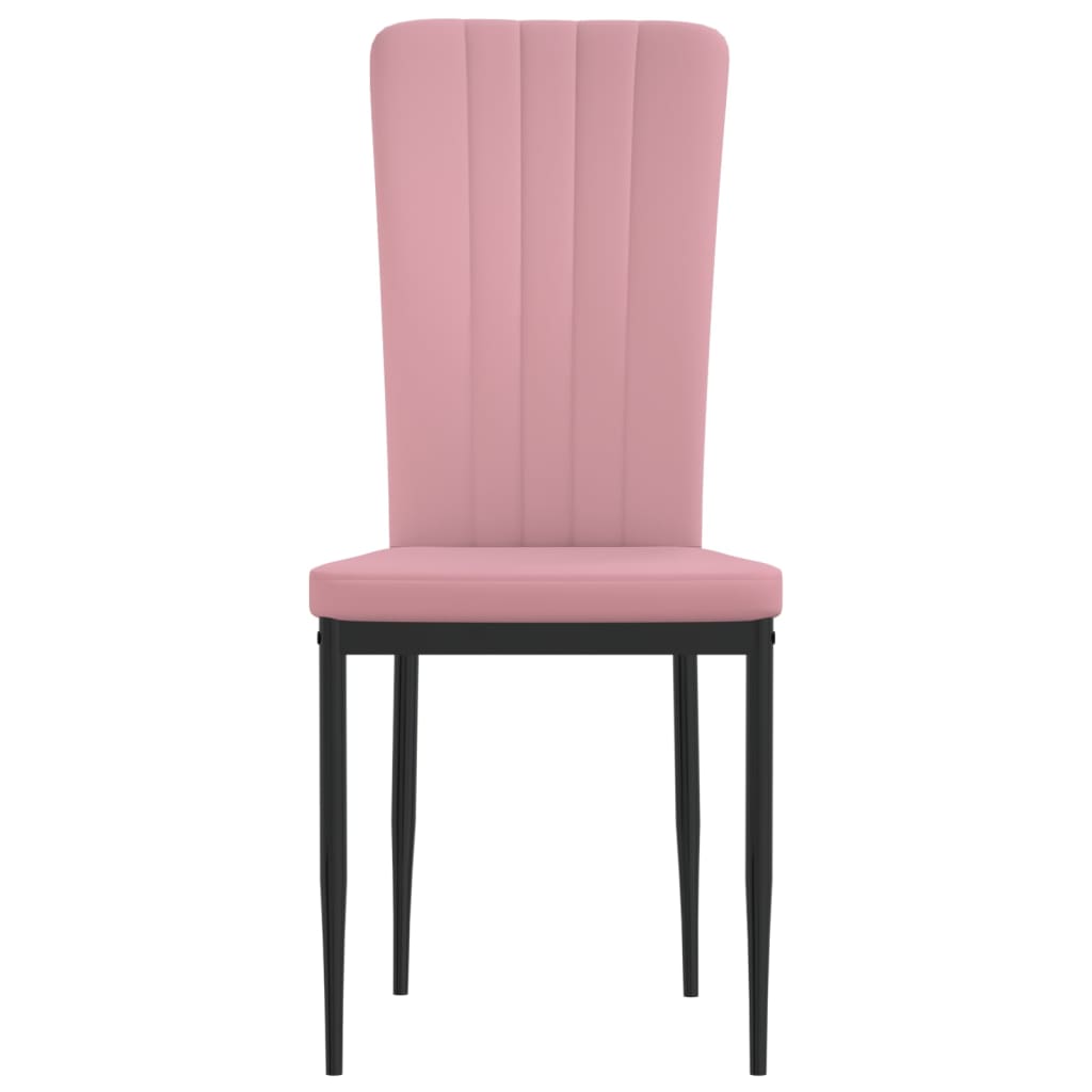 Eetkamerstoelen 2 st fluweel roze - AllerleiShop