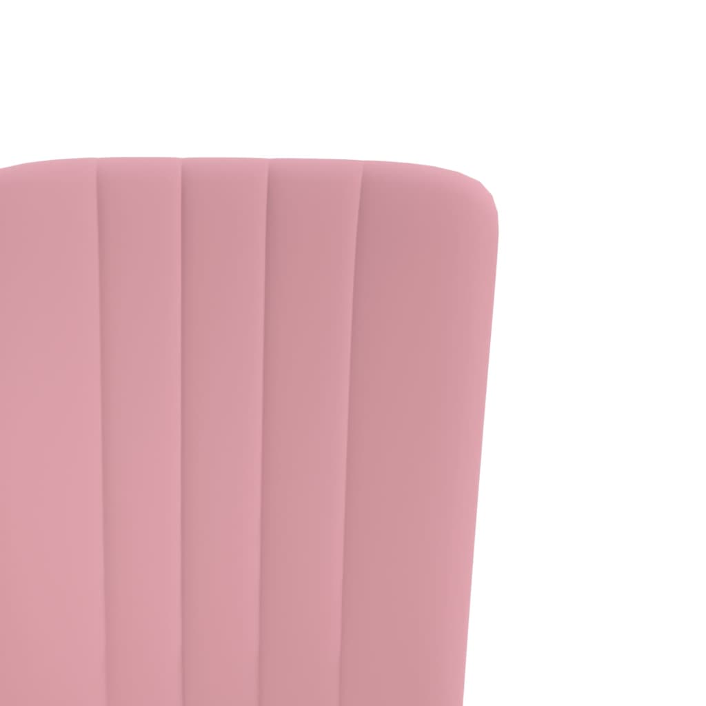 Eetkamerstoelen 2 st fluweel roze - AllerleiShop