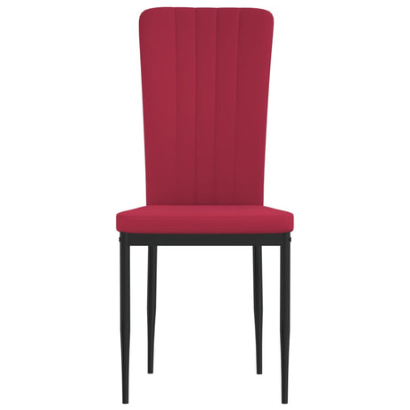 Eetkamerstoelen 2 st fluweel wijnrood - AllerleiShop